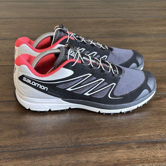 Salomon Sense Mantra 2 Women's Size 10.5 Trail Running Shoes Black White Coral - Picture 3 of 8